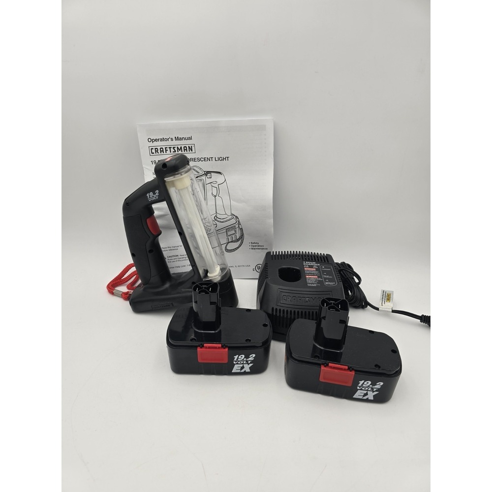 Craftsman C3 Charger 19.2v Battery Flourescent Lantern Light Lot Tested OEM